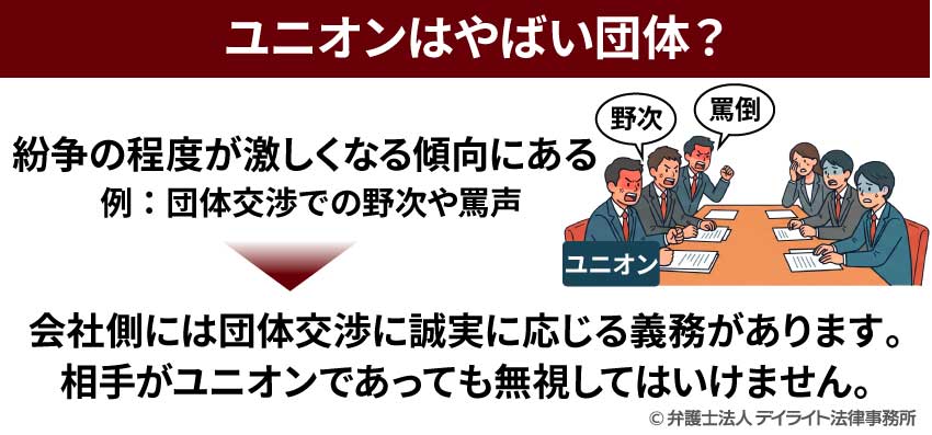 ユニオンはやばい団体?